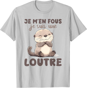 Je M'en Fous Je Suis Une Ottre Soft , white, S T-Shirt - T-Shirt | Ash