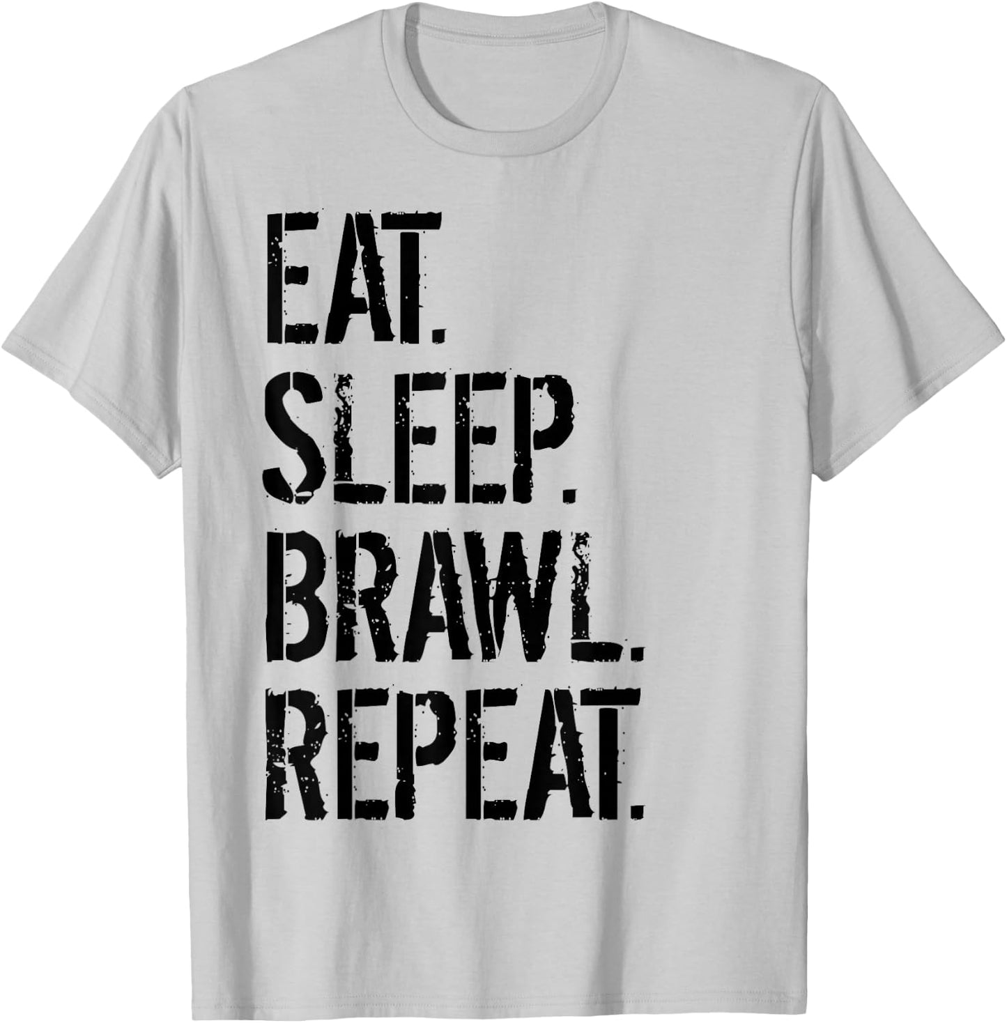Eat Sleep Brawl Repeat Funny Video Gamer T-Shirt - T-Shirt | Ash