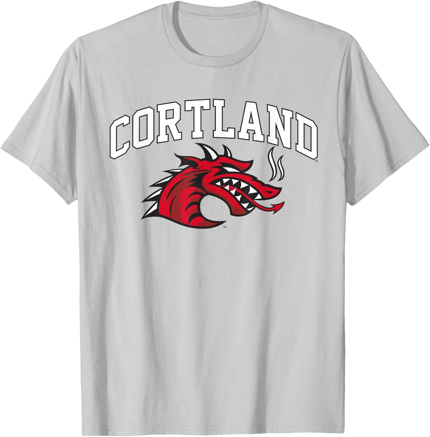 SUNY Cortland Red Dragons Athletics Logo T-Shirt - T-Shirt | Ash