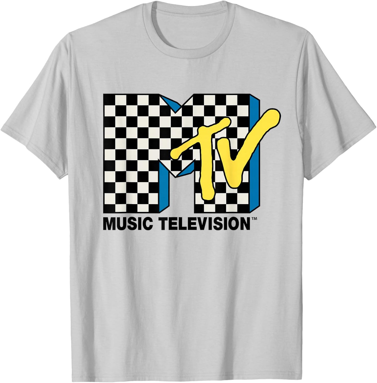 MTV - Checkered Logo T-Shirt - T-Shirt | Ash