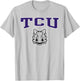 TCU Horned Frogs Mascot Arch Gray Officially Licensed T-Shirt - T-Shirt | Ash