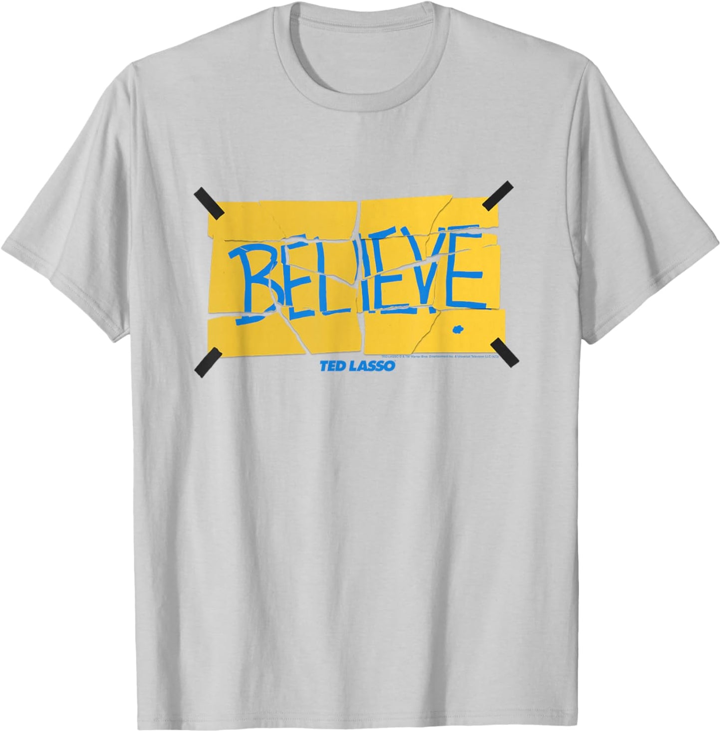 Ted Lasso Taped Up Believe Banner T-Shirt - T-Shirt | Ash