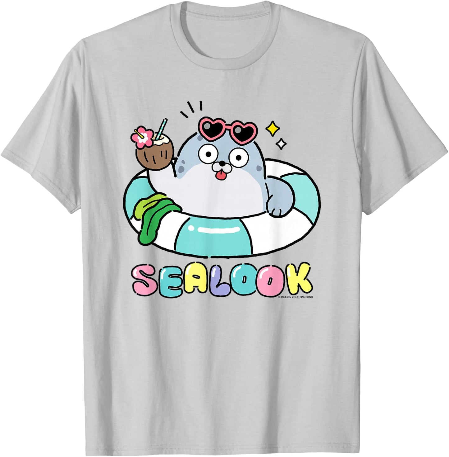 Sealook Vacation Seal T-Shirt - T-Shirt | Ash
