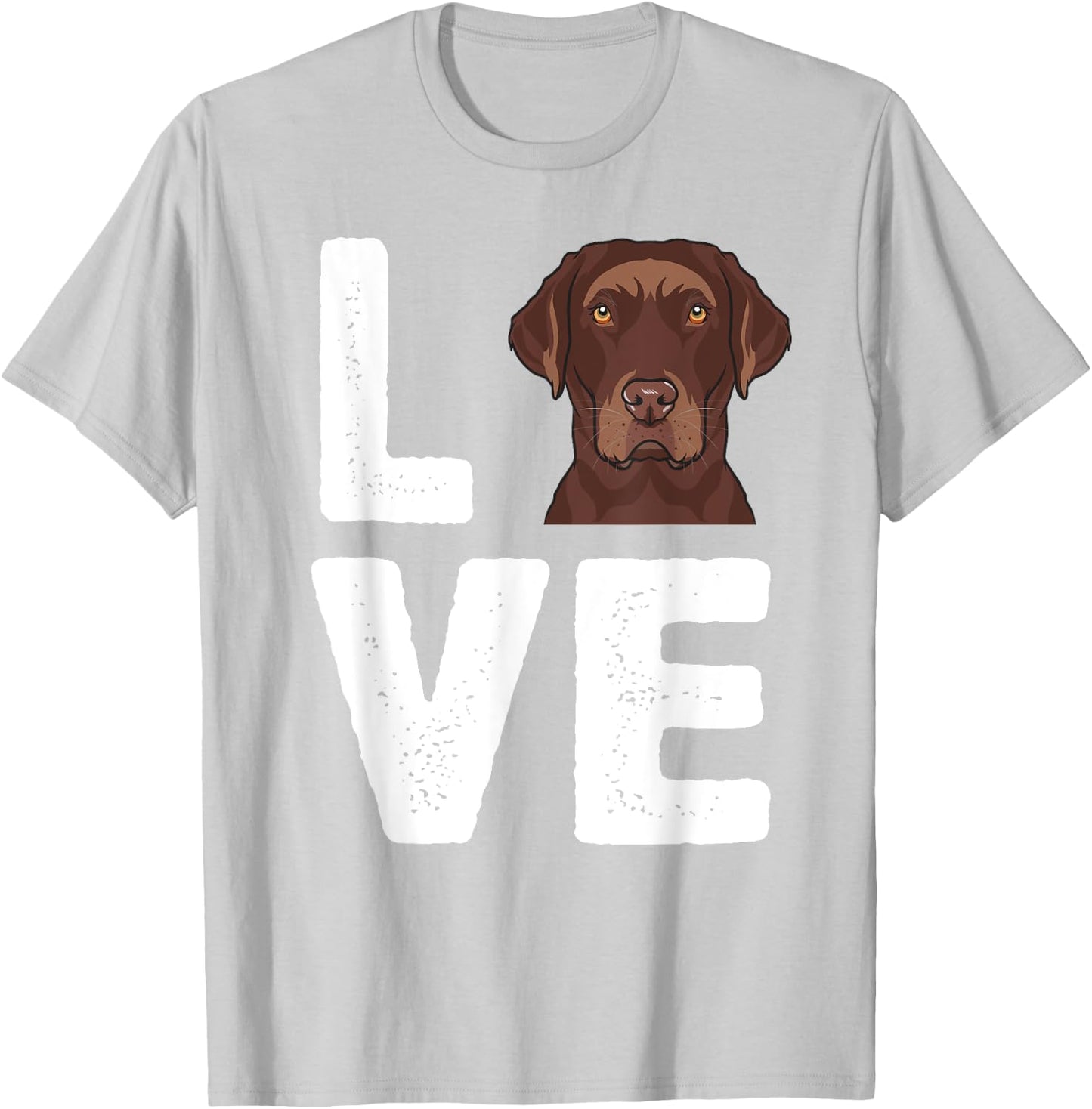 I Love My Chocolate Lab Shirt | Chocolate Labrador T-Shirt - T-Shirt | Ash