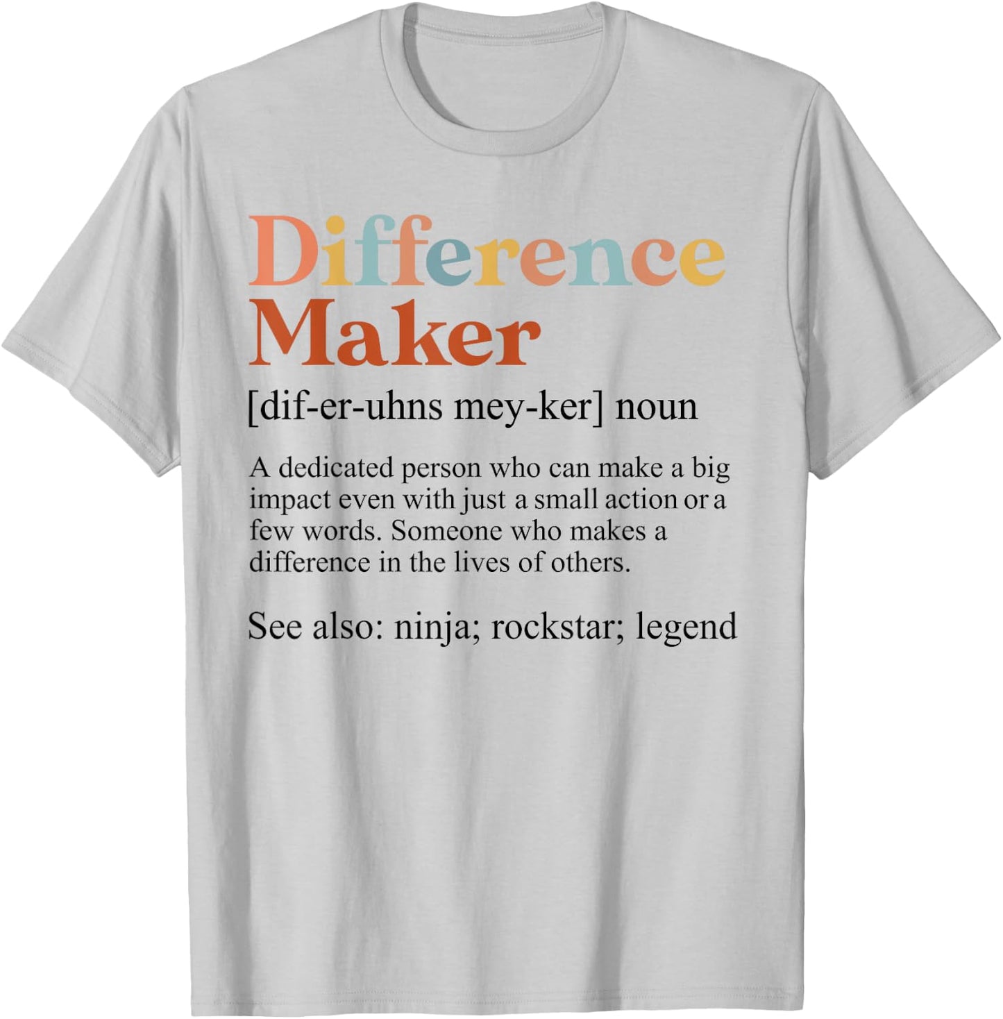 Vintage Difference Maker Definition Teachers Mom Boss Women T-Shirt - T-Shirt | Ash