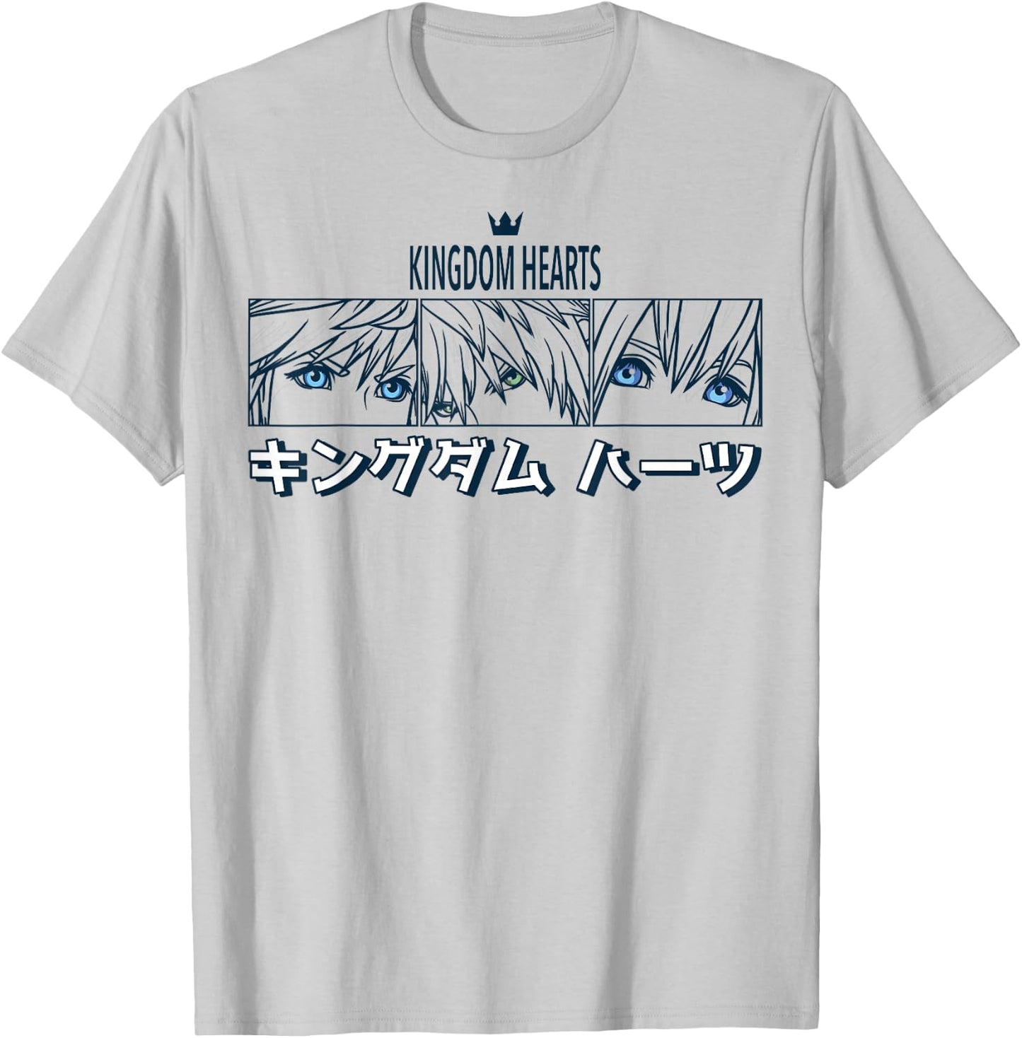 Disney Kingdom Hearts Sora Riku Kairi Kanji Panel T-Shirt - T-Shirt | Ash