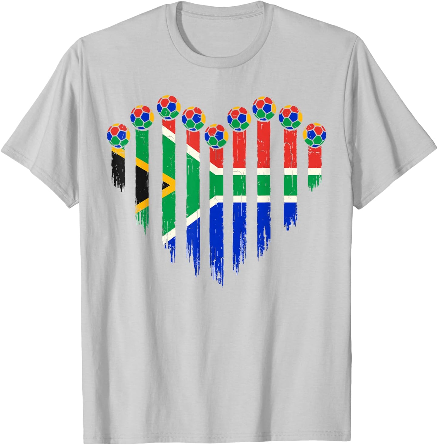 South African Flag Novelty South Africa T-Shirt - T-Shirt | Ash