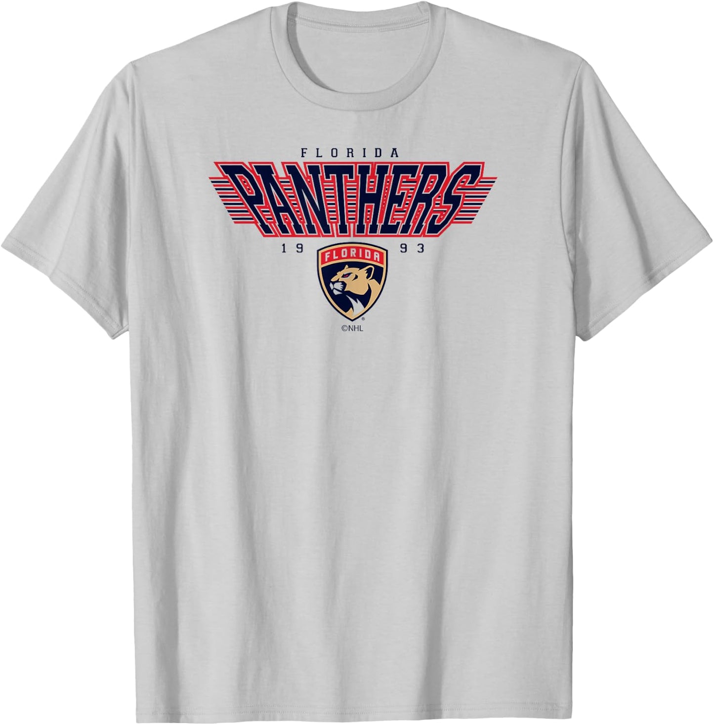 Florida Panthers Laser White Officially Licensed T-Shirt - T-Shirt | Ash