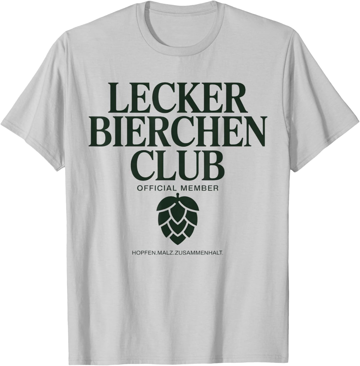 Lecker Bierchen Club Official Member Bier Humor T-Shirt - T-Shirt | Ash