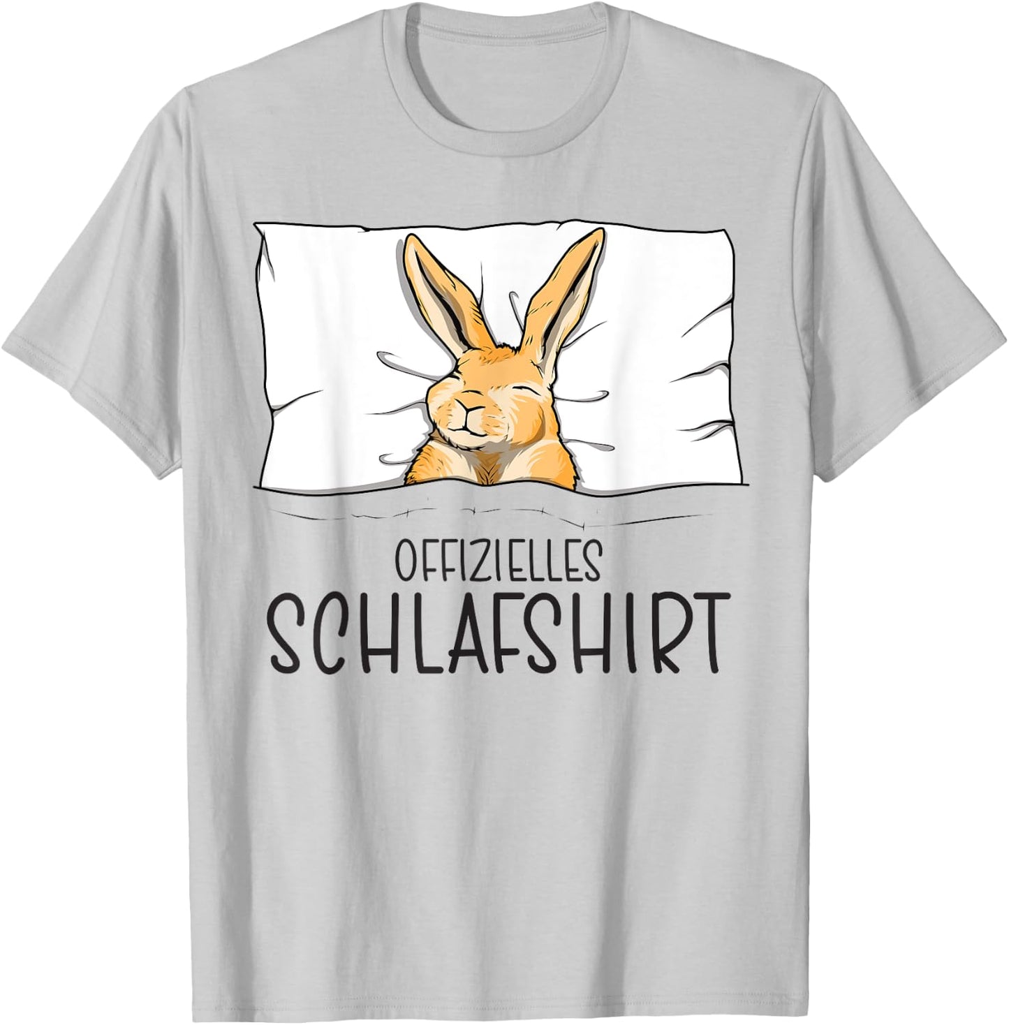 Official Rabbit Sleep Shirt Pyjamas & Nightdress Rabbit , gray T-Shirt - T-Shirt | Ash