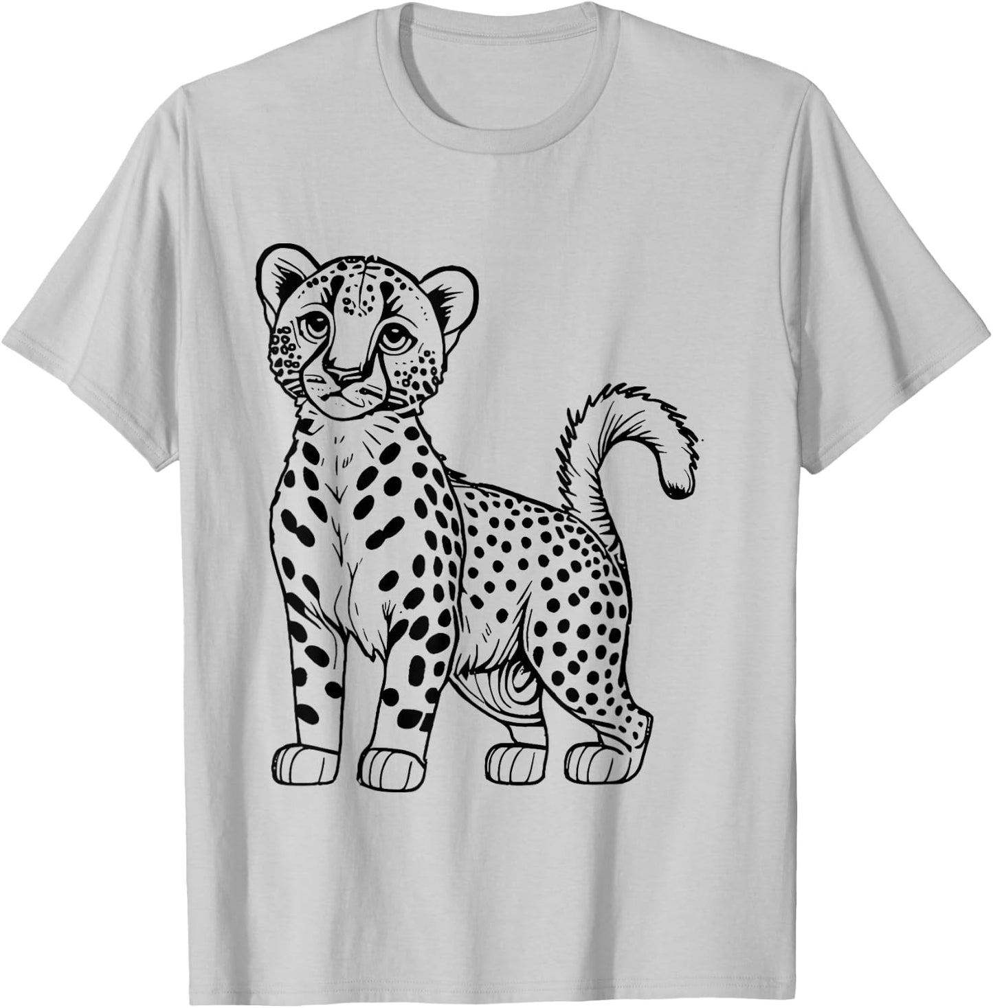Cheetah coloring paint yourself paint T-Shirt - T-Shirt | Ash