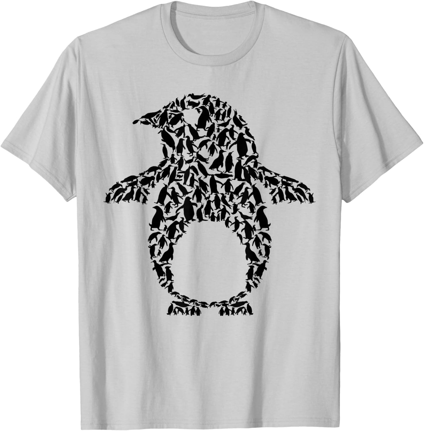 Silhouette Penguins Design for Penguin Lover | Penguin T-Shirt - T-Shirt | Ash