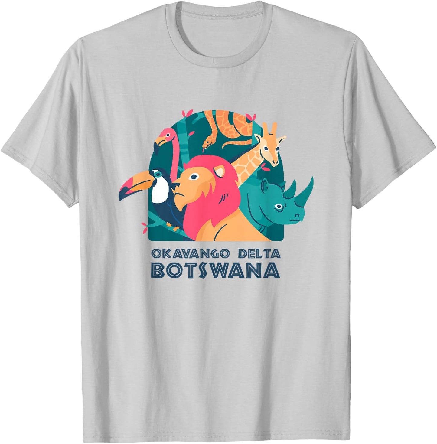 Okavango Delta, Botswana Safari National Park Animal T-Shirt - T-Shirt | Ash