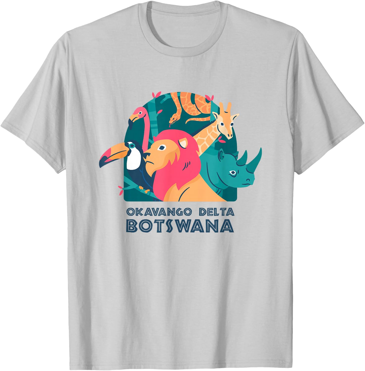 Okavango Delta, Botswana Safari National Park Animal T-Shirt - T-Shirt | Ash
