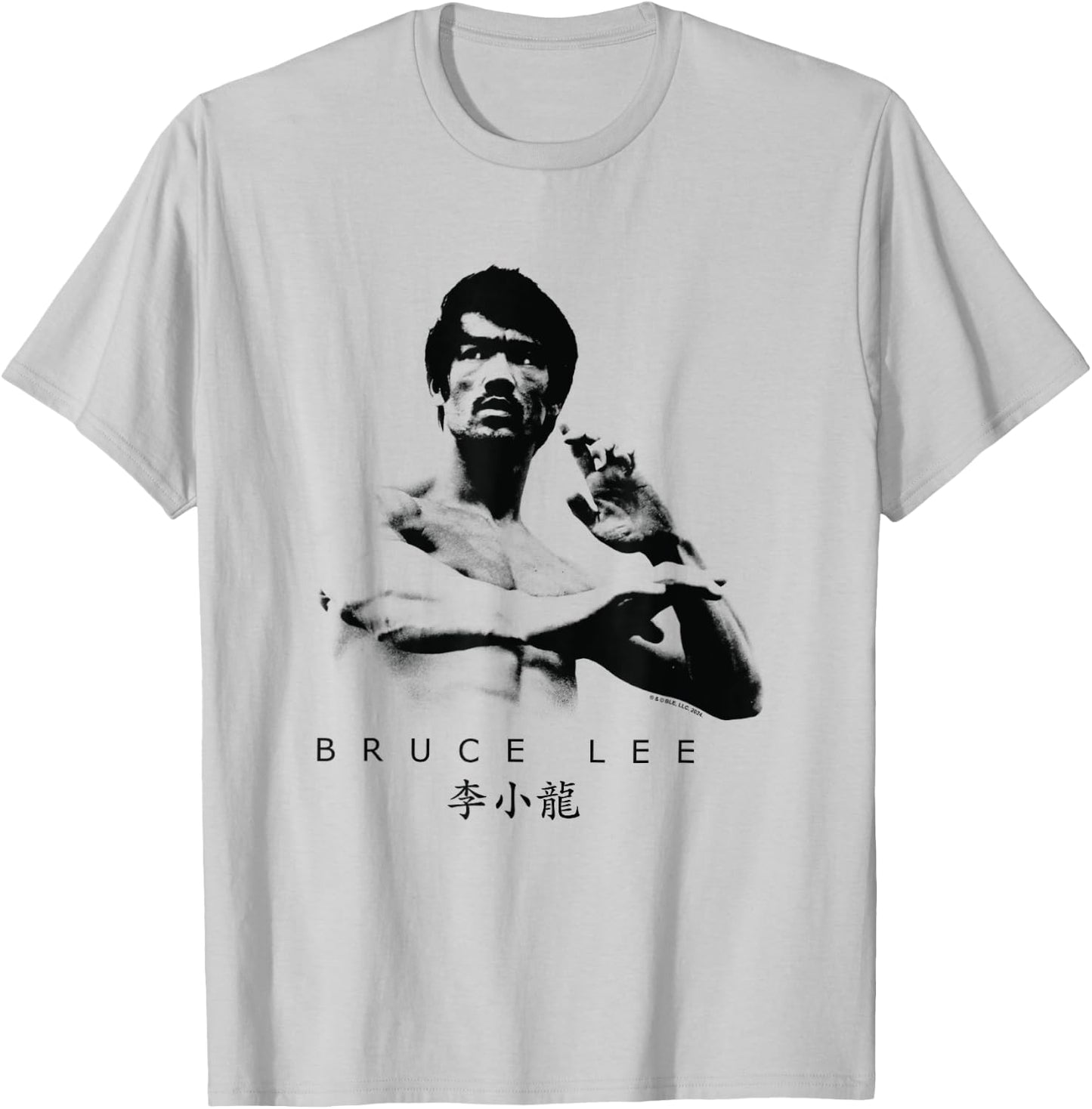 Bruce Lee On Guard Pose Epic Shot , white, S T-Shirt - T-Shirt | Ash