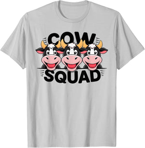 Cow Squad Design for Cow Lover Stuff | Kids Cow T-Shirt - T-Shirt | Ash