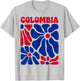 Colombia Floral Boho Flowers Cute Groovy Colombian Girl T-Shirt - T-Shirt | Ash