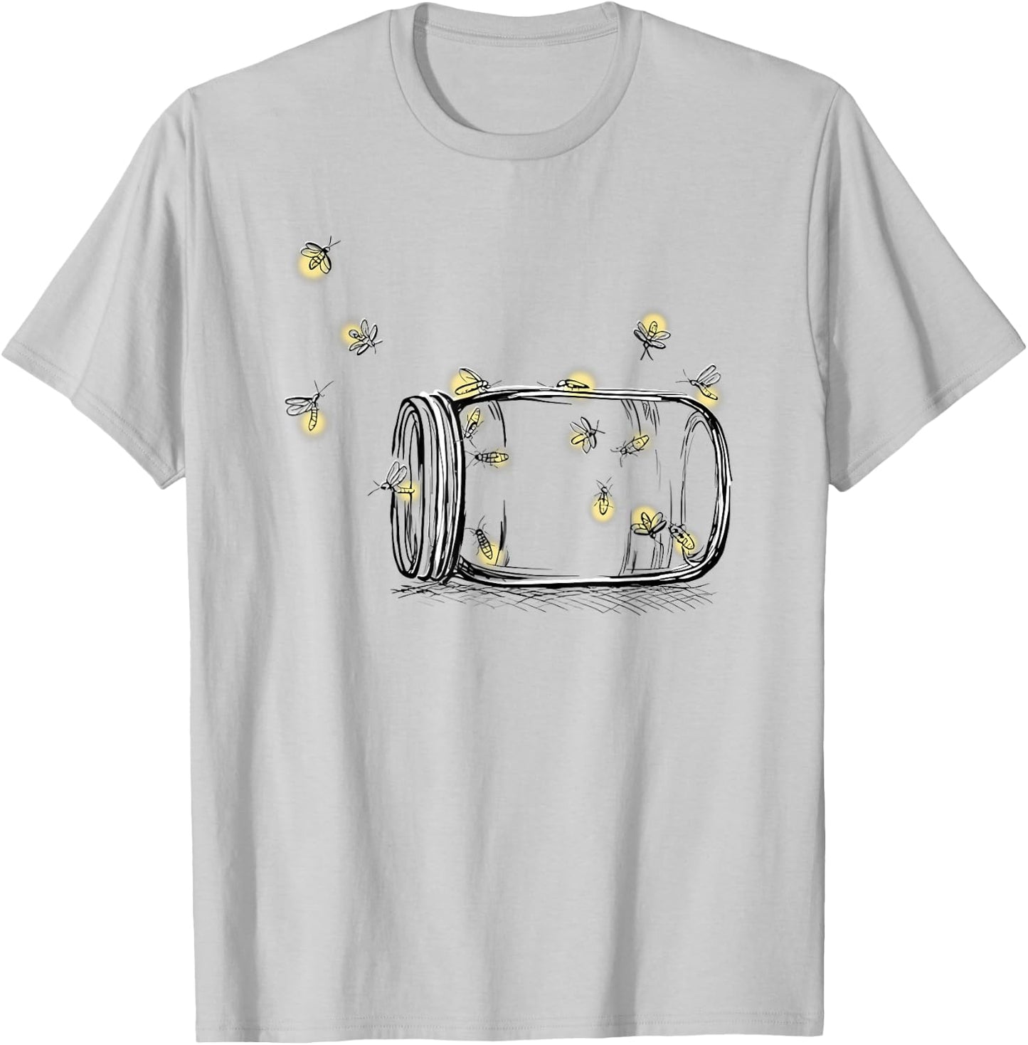 Summer Fireflies T-Shirt - T-Shirt | Ash