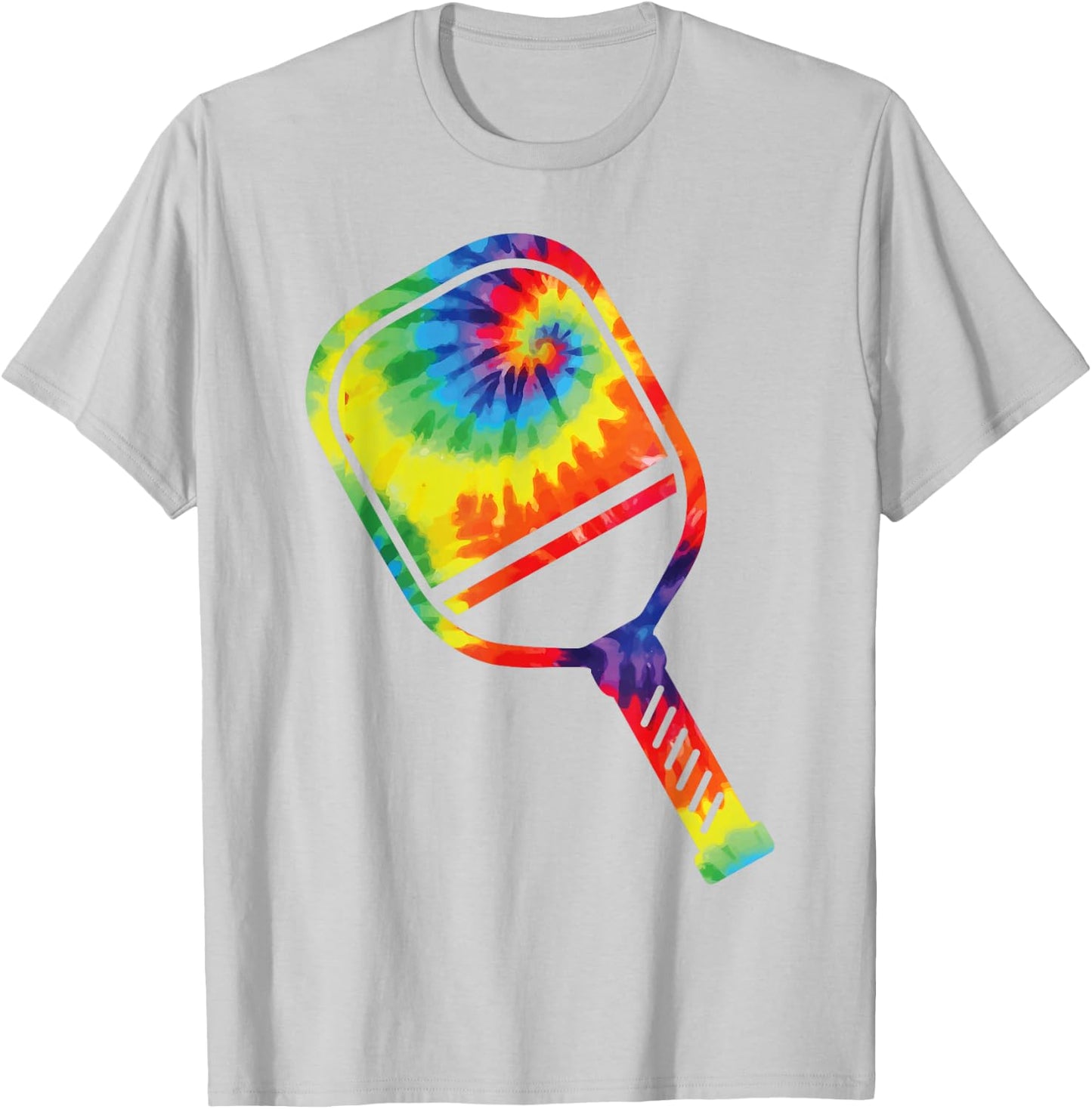Pickleball Paddle Tie Dye Retro 80s 90s T-Shirt - T-Shirt | Ash