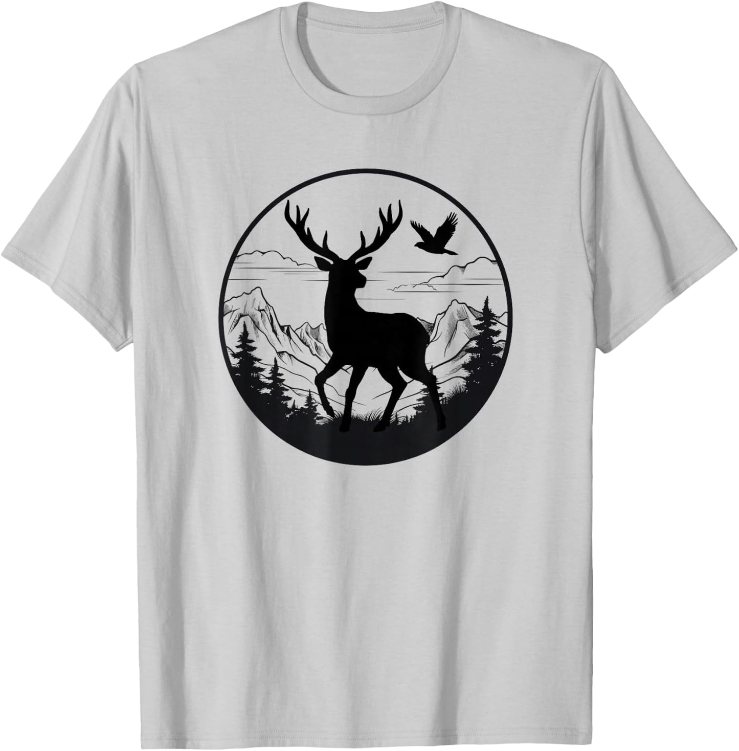 Camouflage Flag Hunting Deer Orange Flag Camouflage Hunting Deer Orange T-Shirt - T-Shirt | Ash