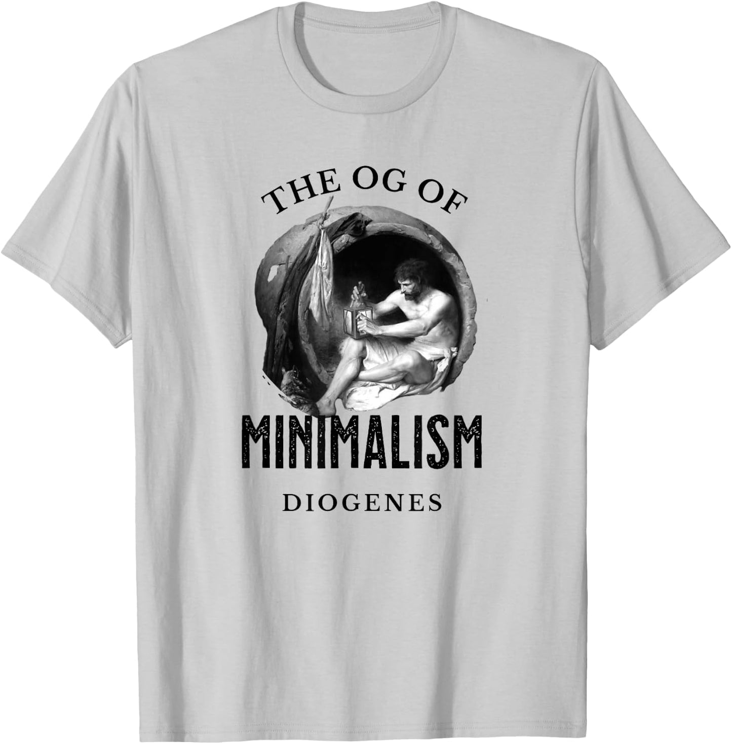 Diogenes, OG of Minimalism, retro philosophy T-Shirt - T-Shirt | Ash