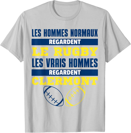 Clermont Ferrand Rugby Supporter Gift Humour T-Shirt - T-Shirt | Ash
