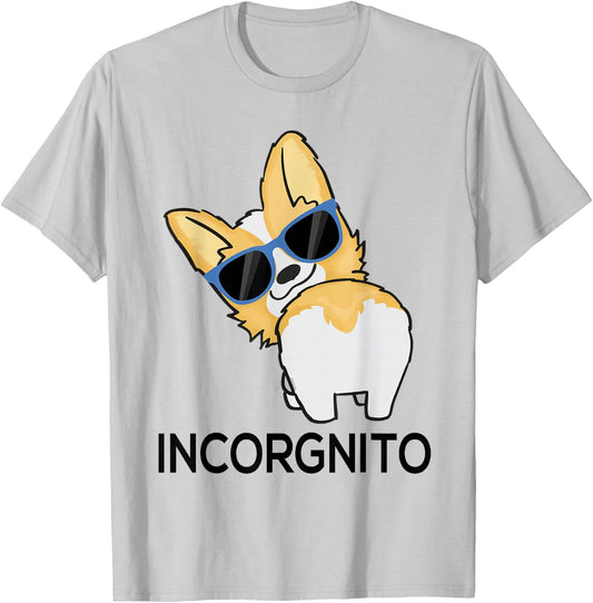 Incorgnito Corgi T-Shirt - T-Shirt | Ash