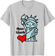 Statue of Liberty I Love New York , White T-Shirt - T-Shirt | Ash