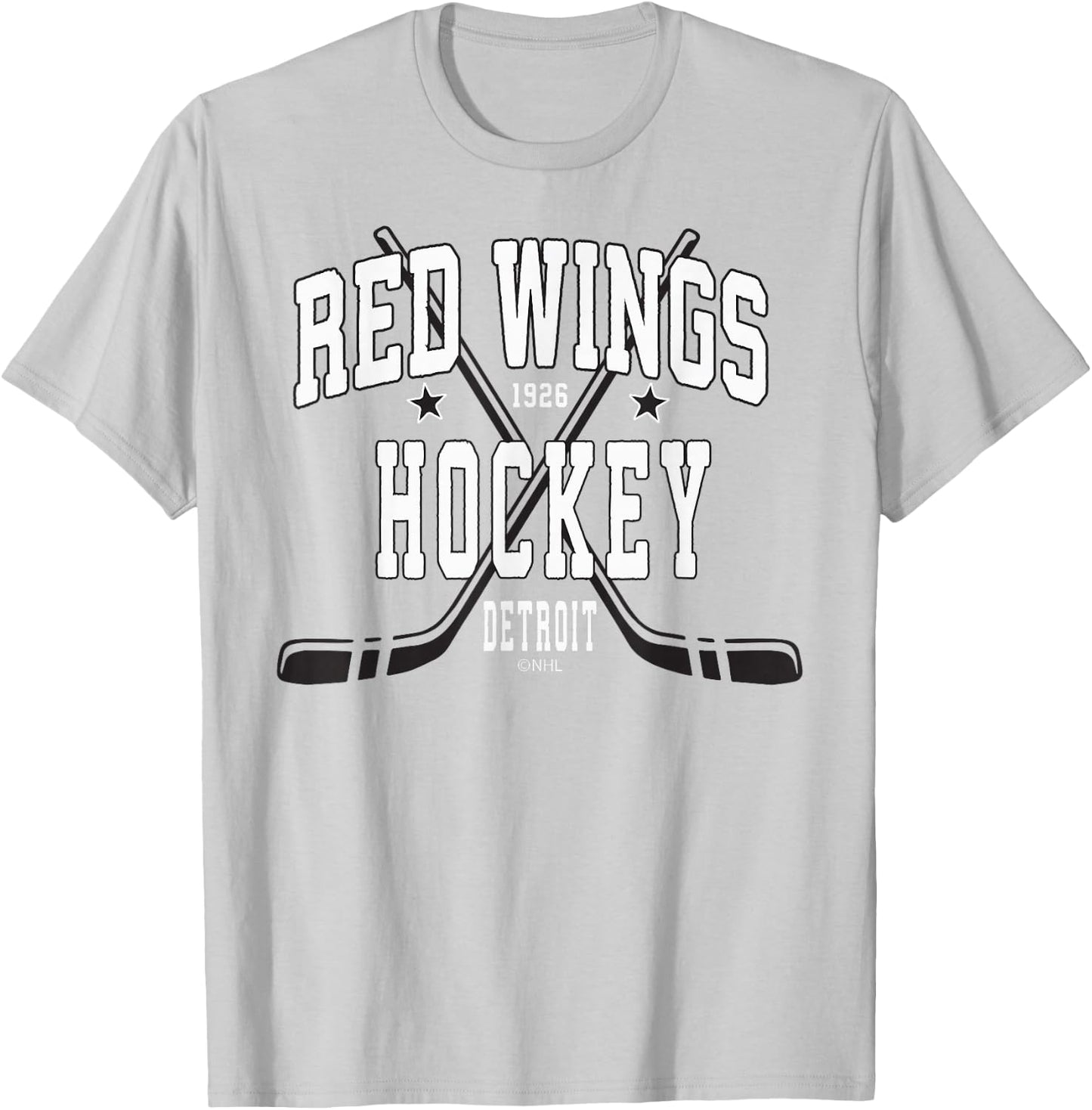 Detroit Red Wings Stars Red Officially Licensed T-Shirt - T-Shirt | Ash