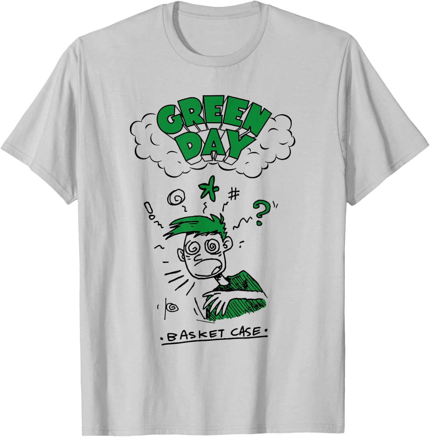 Green Day Basket Case Doodle T-Shirt - T-Shirt | Ash