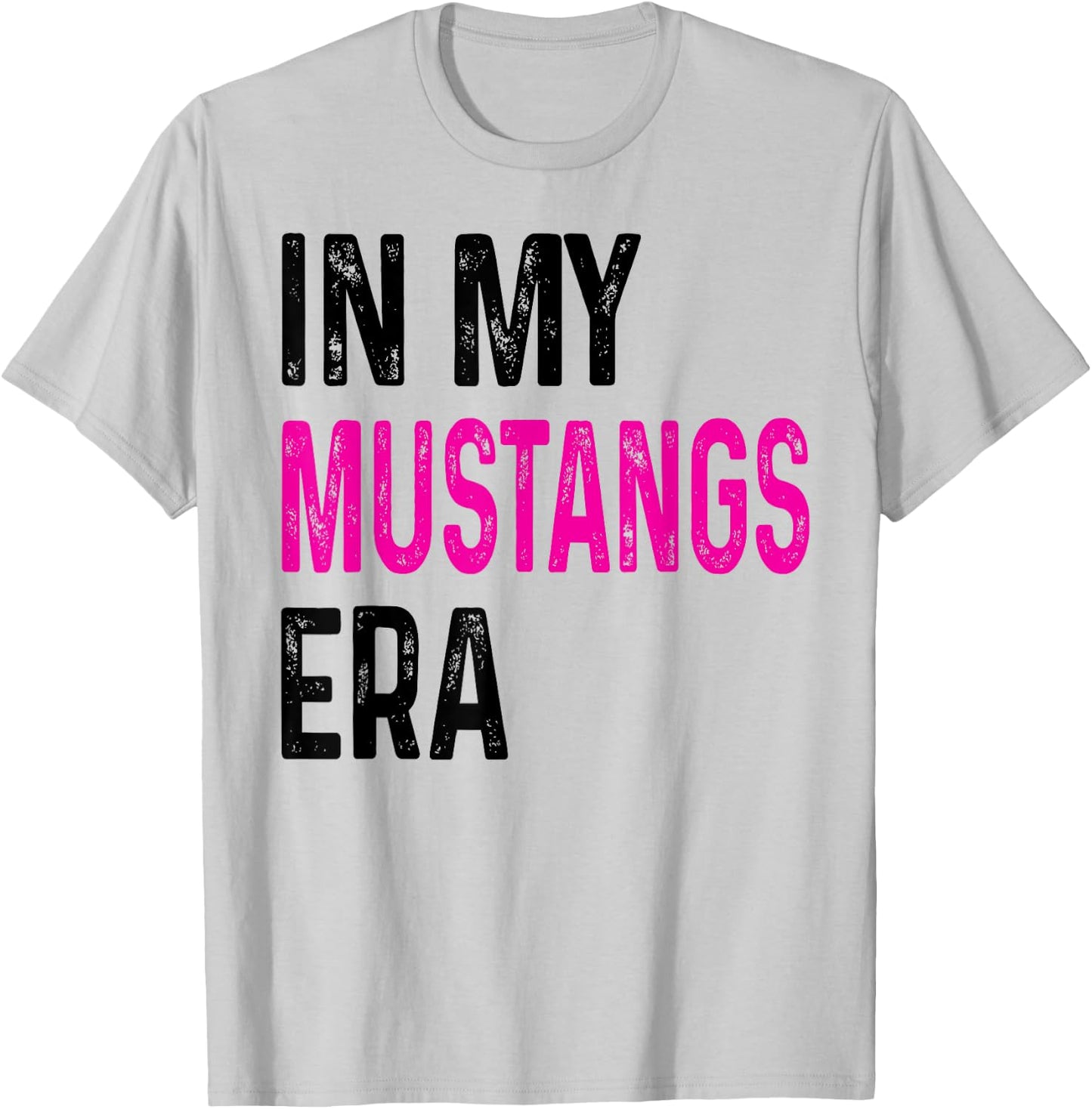 In My Mustangs Era Back to School Spirit Game Retro Groovy T-Shirt - T-Shirt | Ash