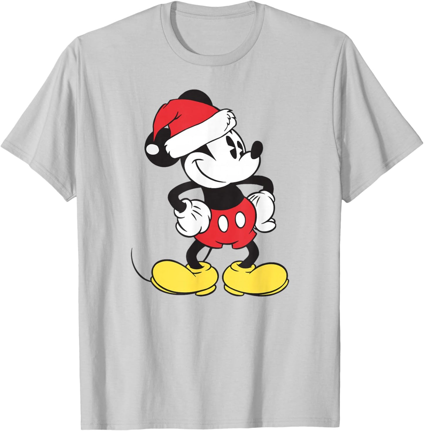Disney - Santa Clause Mickey Mouse Holiday T-Shirt - T-Shirt | Ash