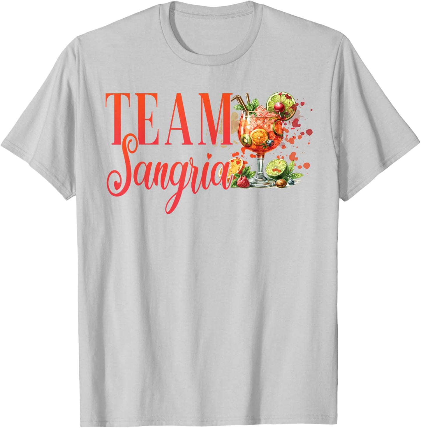 Hen Party Team Sangria Cocktail for Bartender , White T-Shirt - T-Shirt | Ash