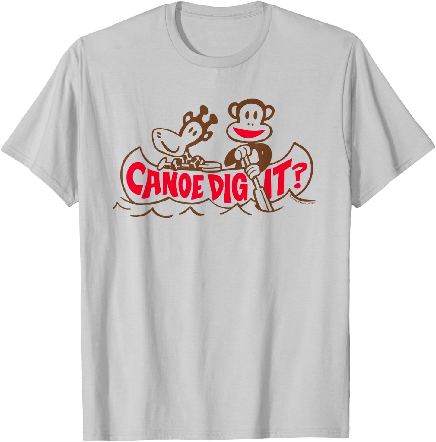 Paul Frank Julius The Monkey & Clancy Canoe Dig It T-Shirt - T-Shirt | Ash