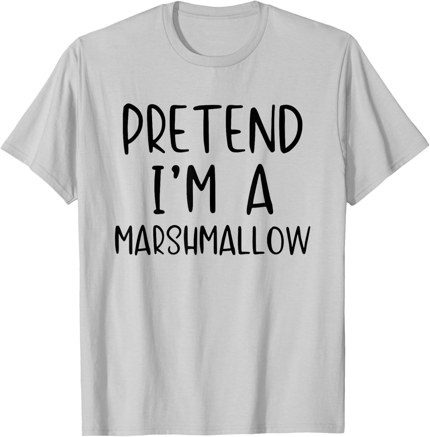 Pretend A Marshmallow Costume Halloween Simple Marsh-Mallow T-Shirt - T-Shirt | Ash