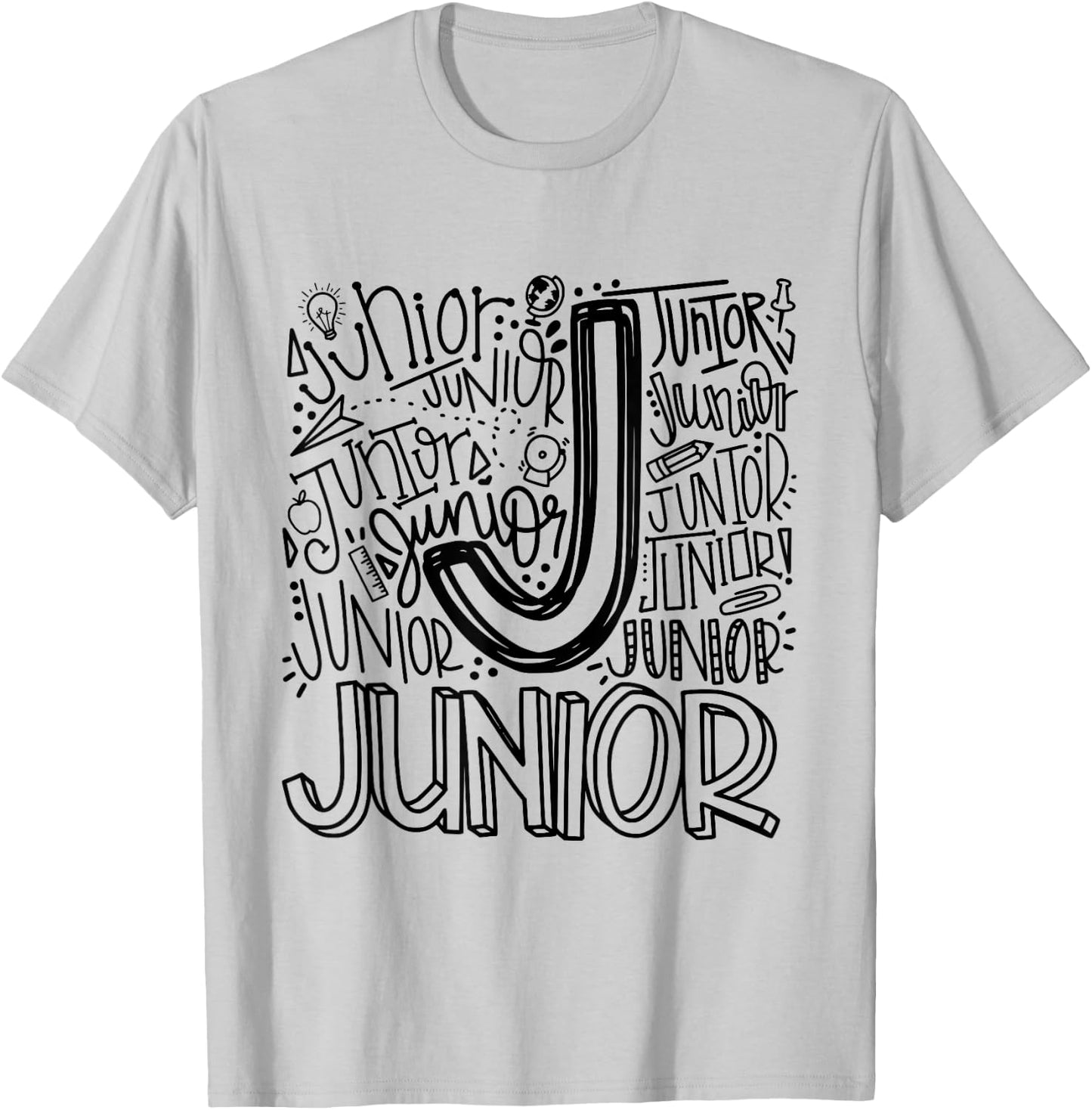Junior High Eleventh 11th Grade Typography Back To School T-Shirt - T-Shirt | Ash