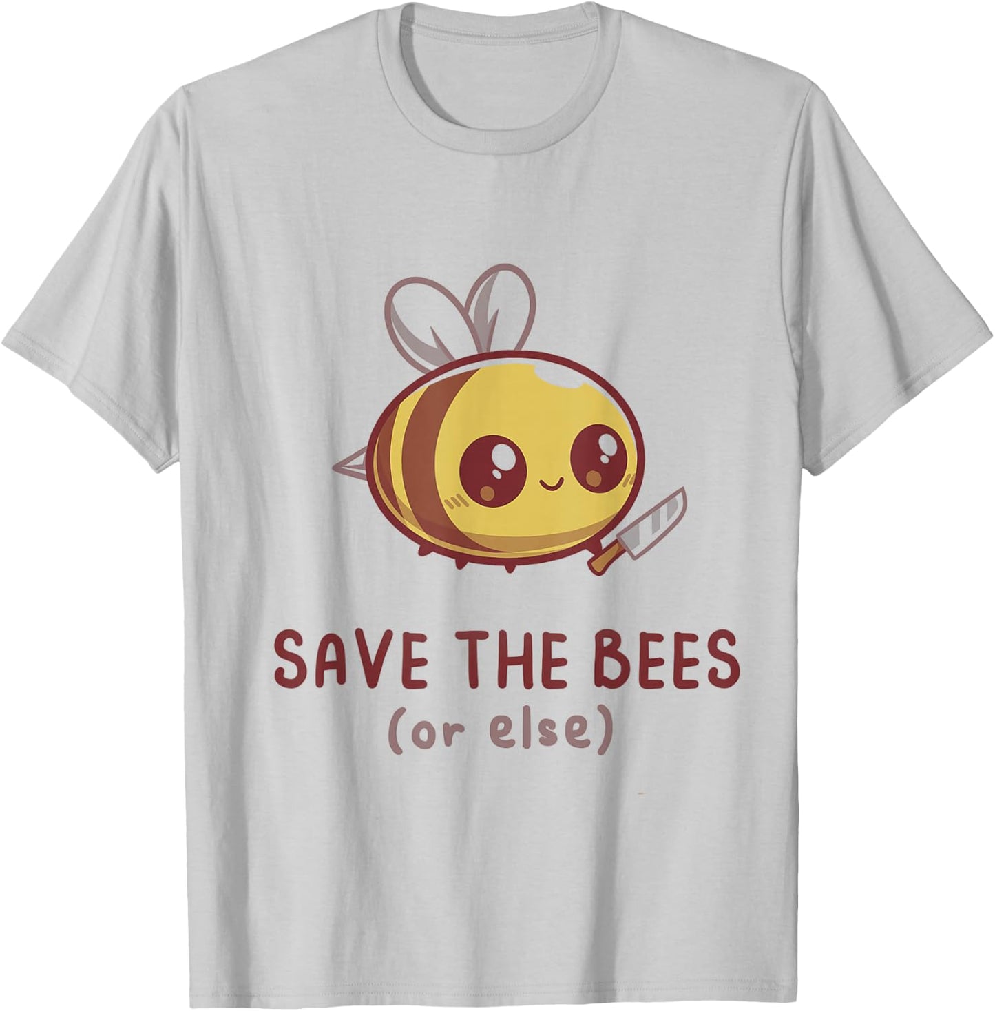Save the Bees (Or Else) T-Shirt - T-Shirt | Ash