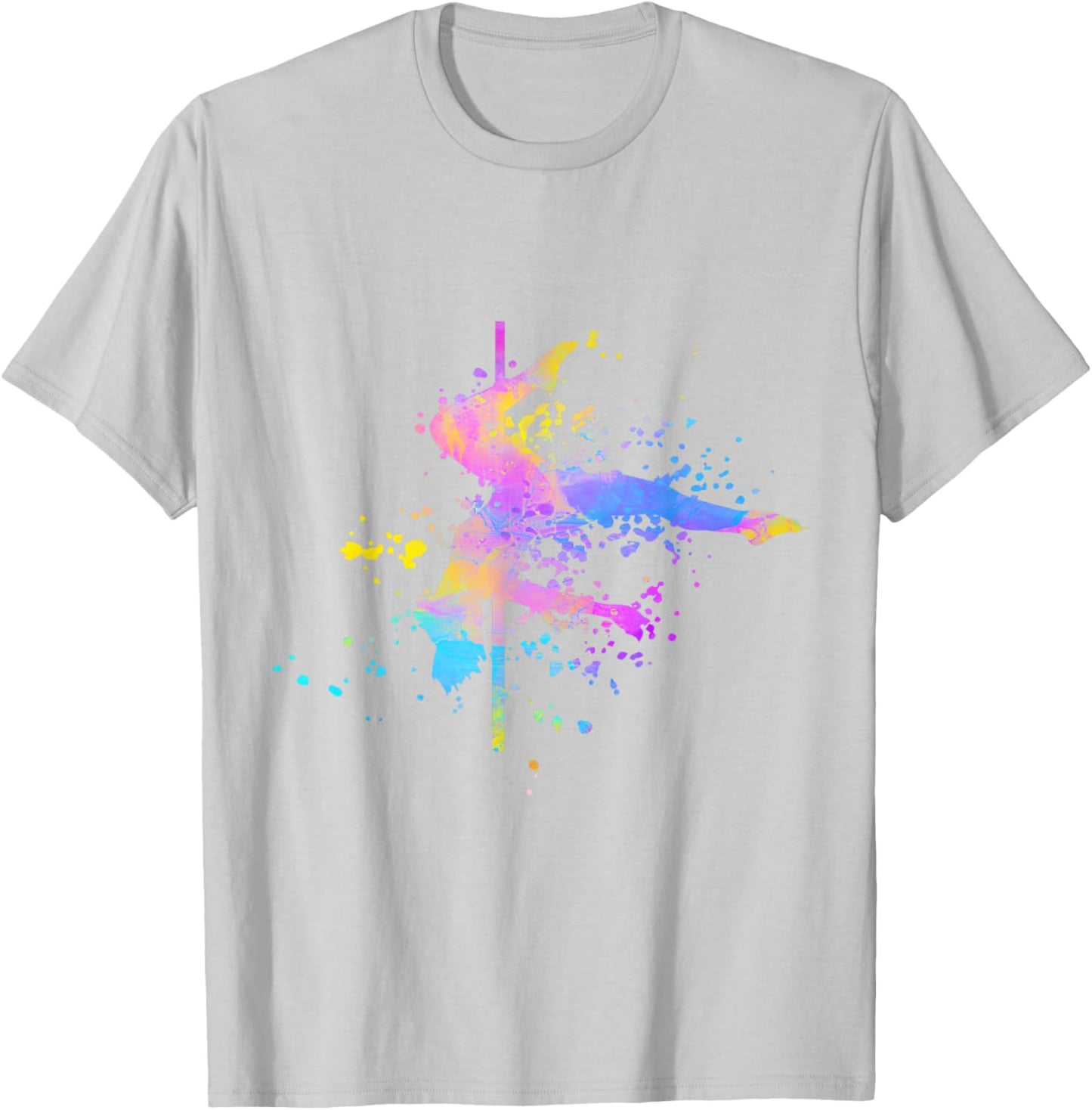 Poledance Bar Fitness Paint Splatters Women's Pole Dance , white T-Shirt - T-Shirt | Ash