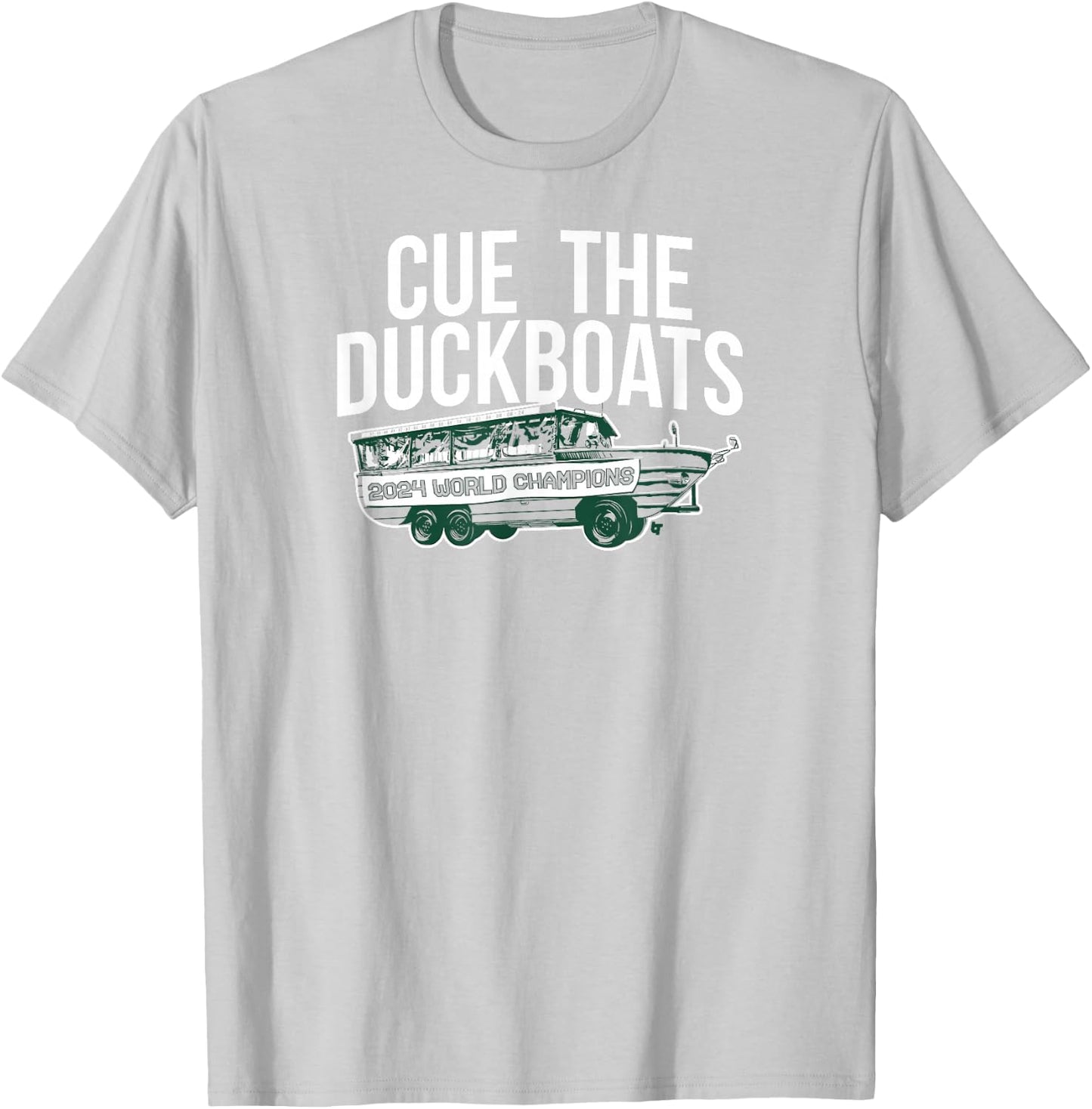 Cue the Duckboats - Boston Basketball T-Shirt - T-Shirt | Ash