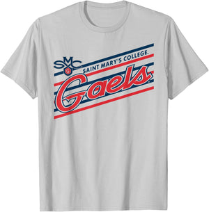 Saint Mary's Gaels Retro Performer White Officially Licensed T-Shirt - T-Shirt | Ash