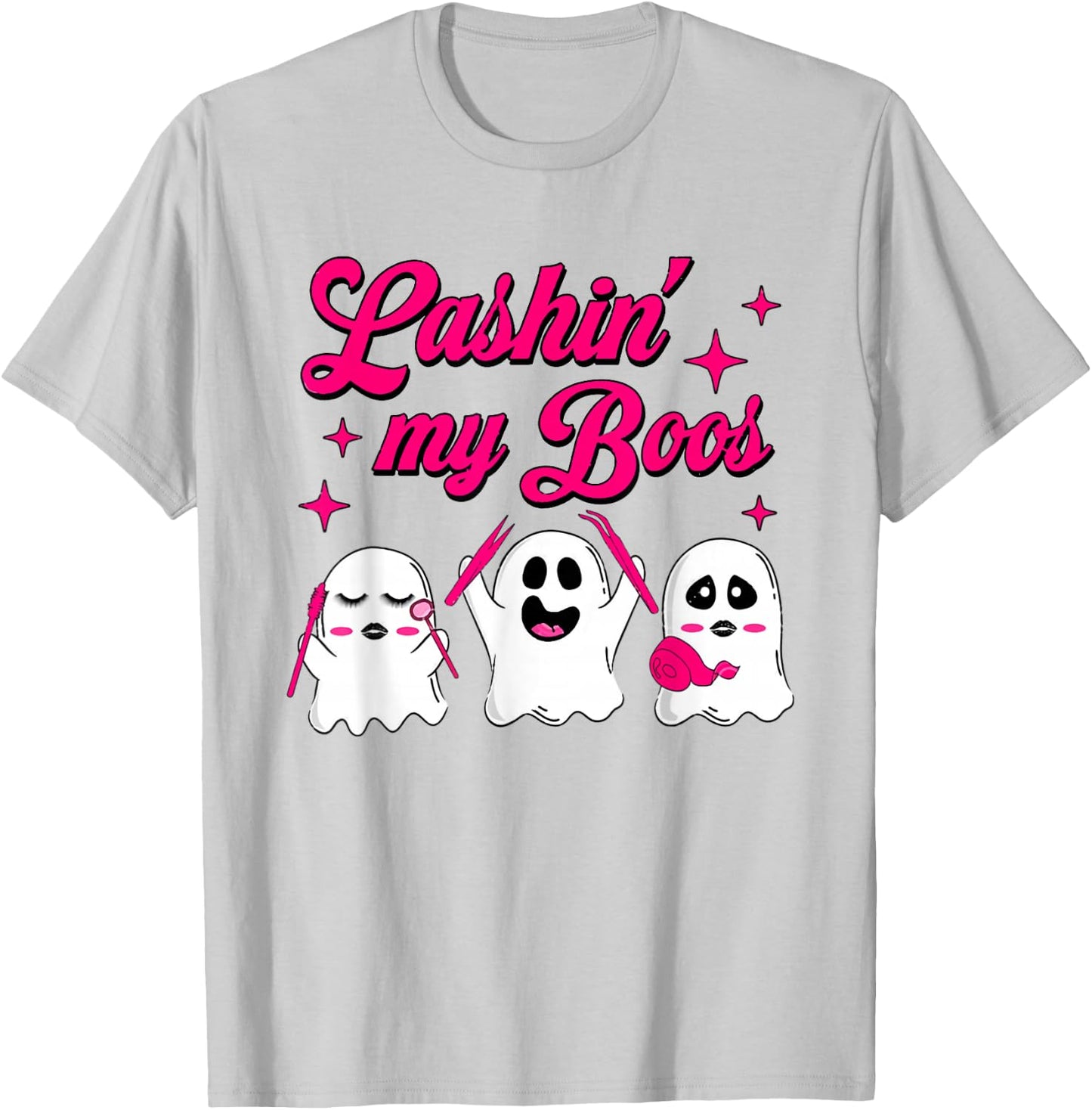 Lashin My Boos Halloween Spooky Lash Artist Lash Tech T-Shirt - T-Shirt | Ash