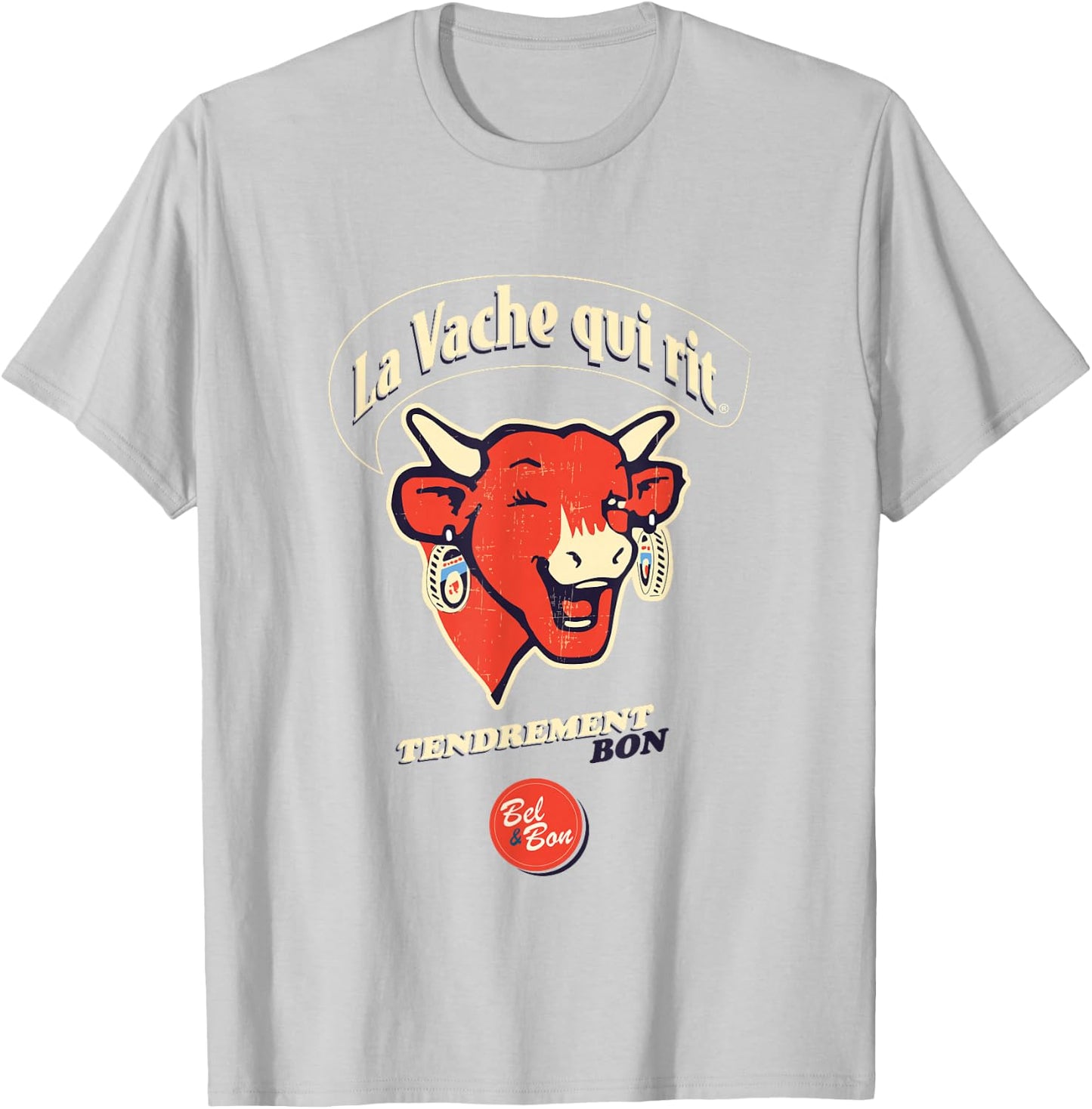 The Laughing Cow French Slogan T-Shirt - T-Shirt | Ash