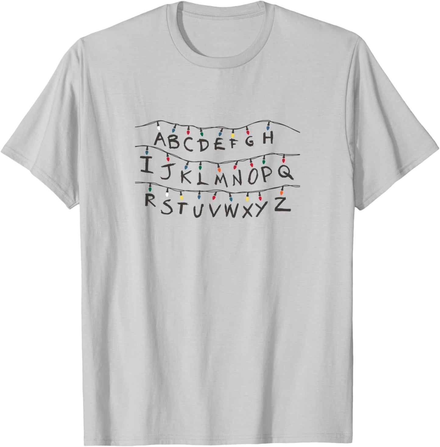 Stranger Things Alphabet , white, S T-Shirt - T-Shirt | Ash