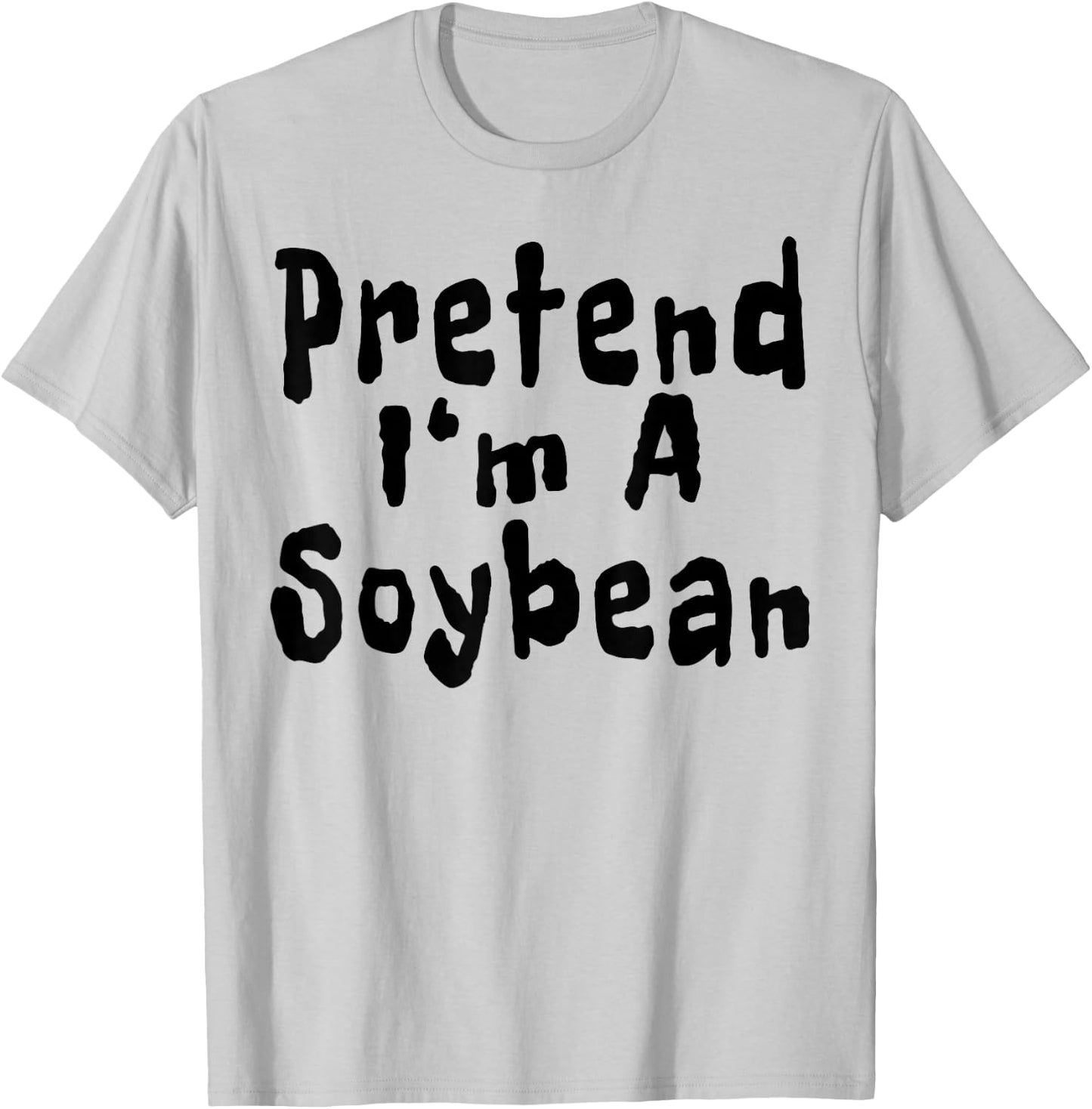 Pretend I'm A Soybean Halloween Costume Vegan Vegetarian T-Shirt - T-Shirt | Ash