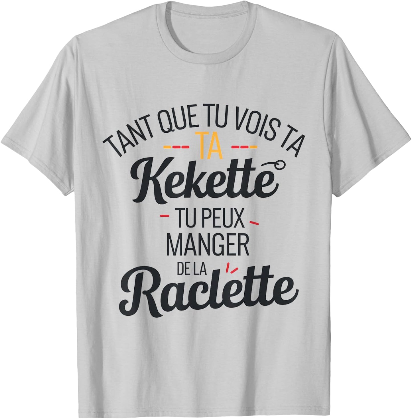 Gift humor beauf raclette original cheese , white, S T-Shirt - T-Shirt | Ash
