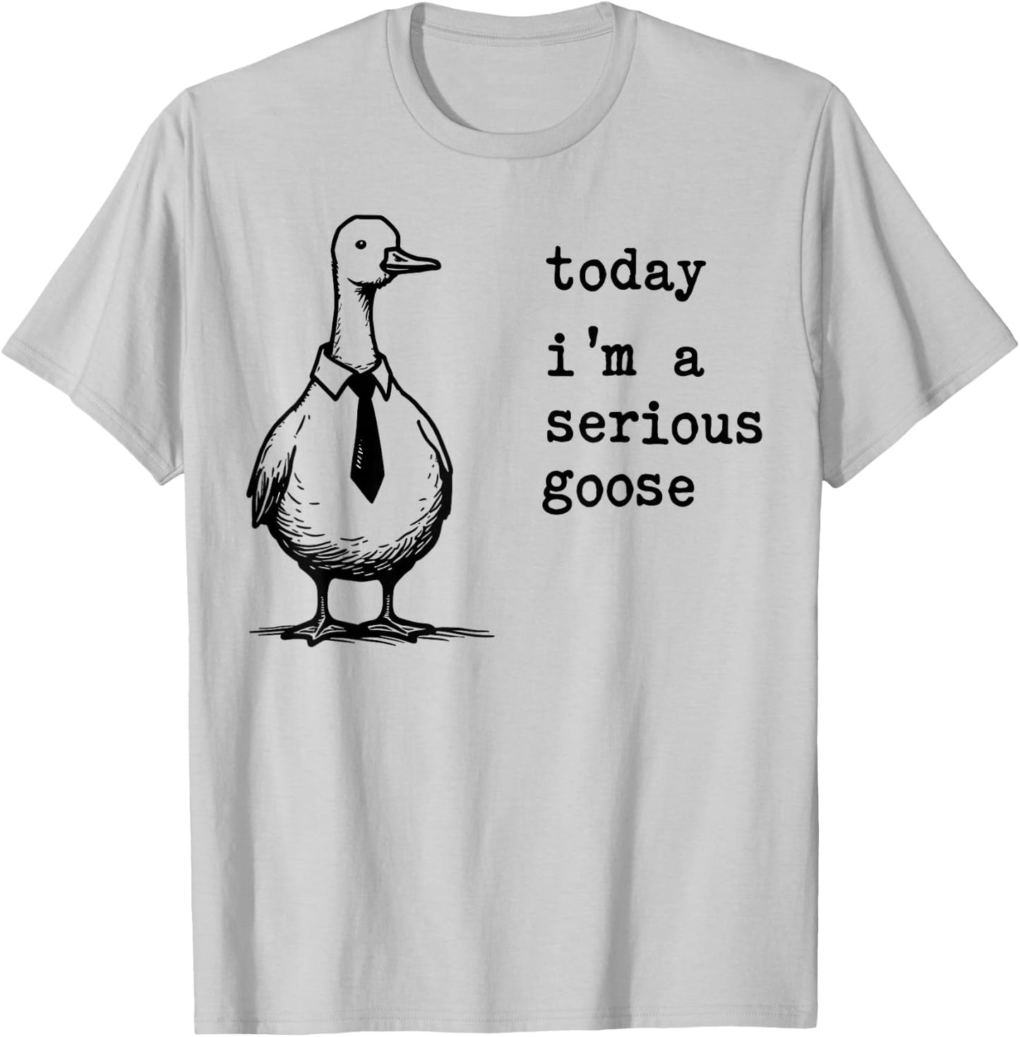 Today I'm A Serious Goose Funny Serious Goose Men Women Kids T-Shirt - T-Shirt | Ash