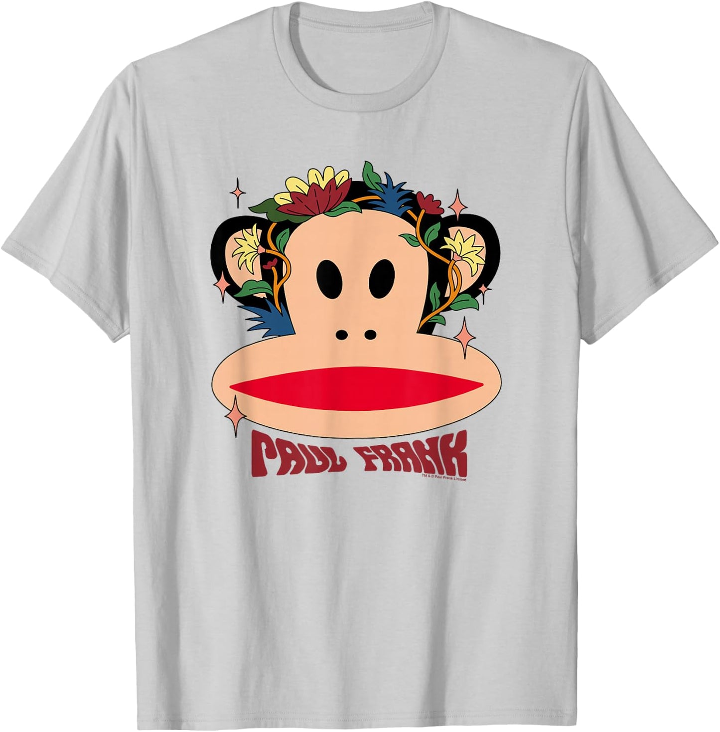 Paul Frank Julius with Wildflowers , grey, S T-Shirt - T-Shirt | Ash
