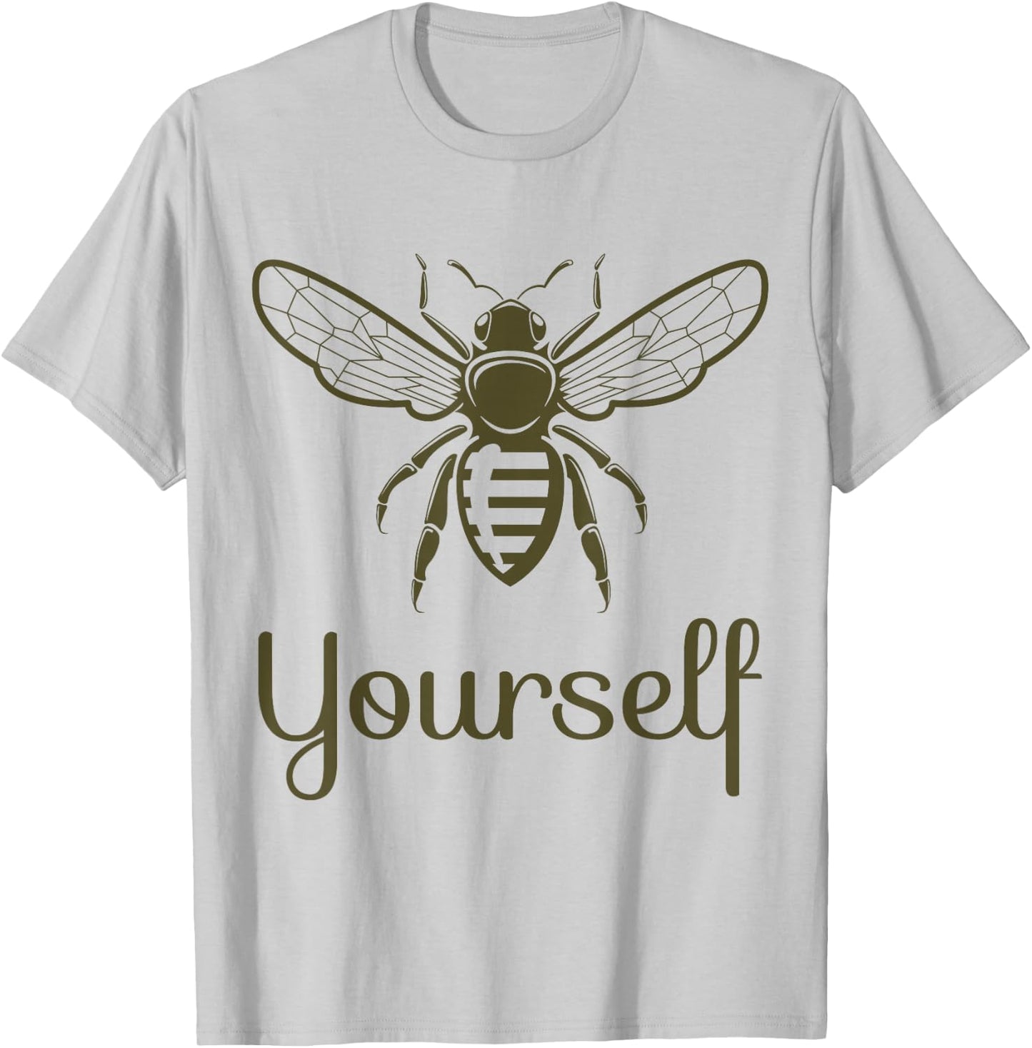Bee Yourself Yellow Bee Women Positive Message T-Shirt - T-Shirt | Ash