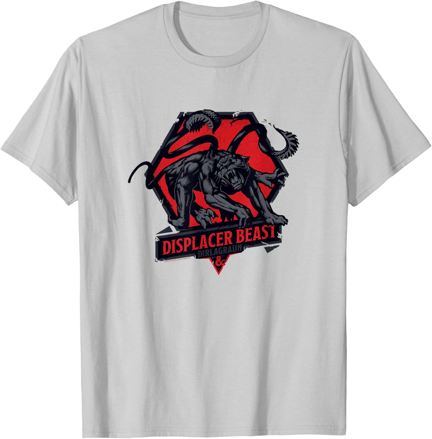 Dungeons & Dragons Displacer Beast Dirlagraun Epic Logo T-Shirt - T-Shirt | Ash