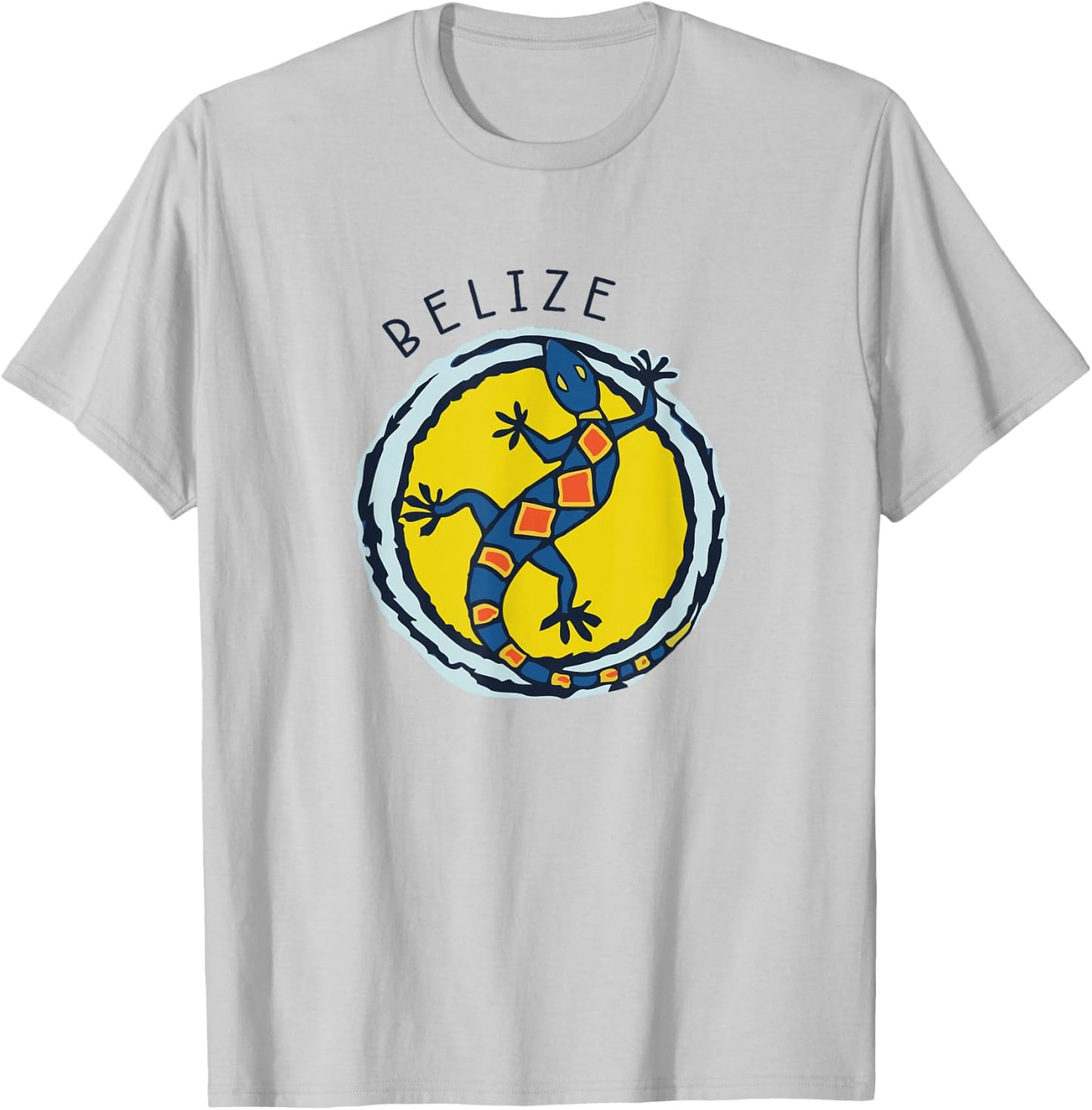 Belize Souvenirs Gecko Graphic T-Shirt - T-Shirt | Ash